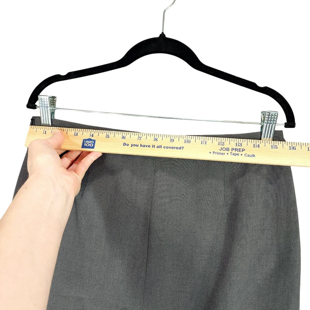 Laundry Shelli Segal Pencil Skirt 8 Women Charcoal Gray 30x22 Stretch‎ Zip NEW - Picture 7 of 12